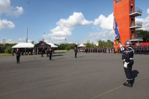 Passation de commandement du Chef du Corps départemental des sapeurs-pompiers d’Ille-et-Vilaine à L’Hermitage le 1er juin 2017