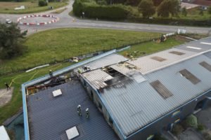 Feu d'entrepôt à Saint Just le 1er juin 2017