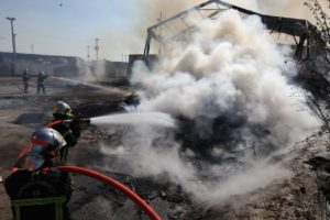 Feu de hangar à Rennes le 20 avril 2017