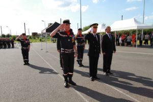 Passation de commandement du Chef du Corps départemental des sapeurs-pompiers d’Ille-et-Vilaine à L’Hermitage le 1er juin 2017