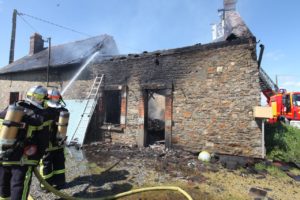 Feu de maison à Argentré-du-Plessis le 23 mai 2017