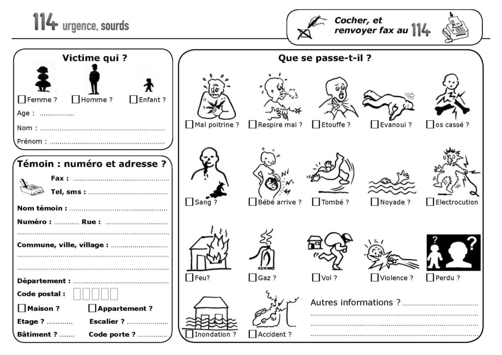 FAX urgence sourds 114